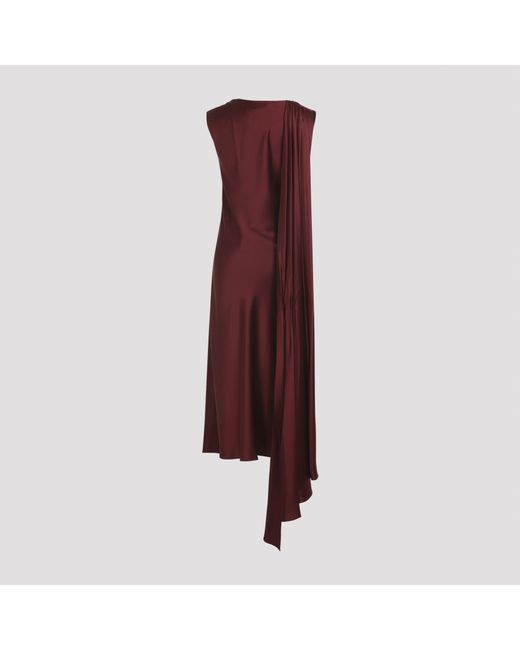 Max Mara Red Pianoforte Edolo Crewneck Sleeveless Dress