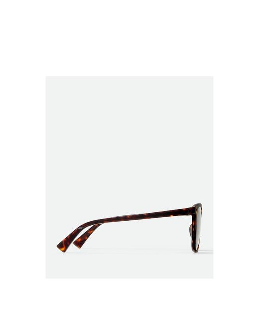 Bottega Veneta Brown Soft Recycled Acetate Square Sunglasses