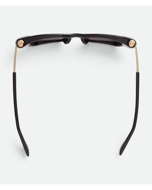 Bottega Veneta White Bolt Squared Sunglasses for men