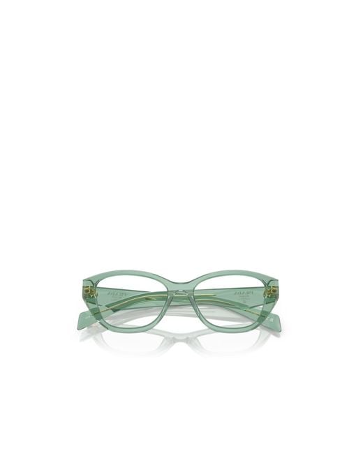 Prada Metallic Eyewear Cat-Eye Glasses