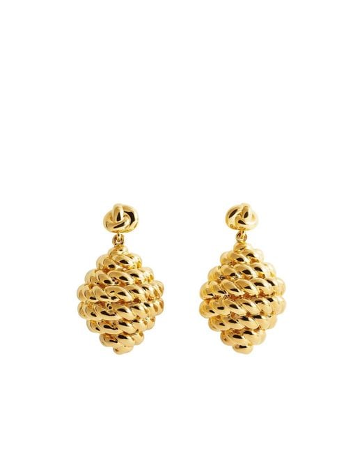 Totême Metallic Rope Drop Earrings