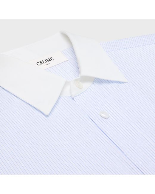 Céline White Long-Sleeved Shirt