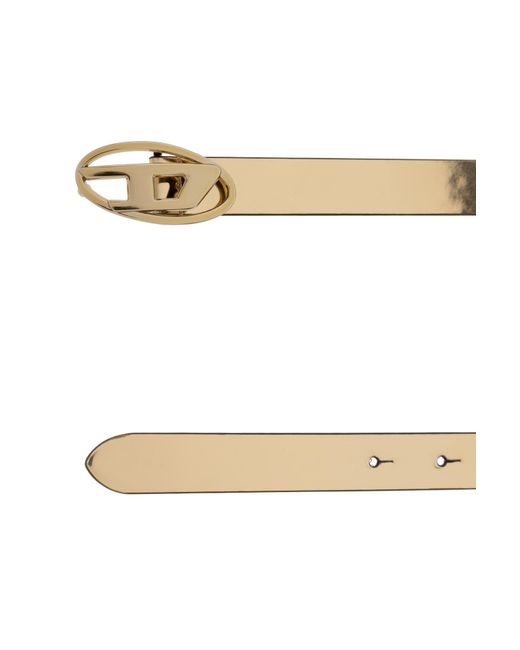 DIESEL Metallic Oval D Logo B-1Dr Buckle Belt