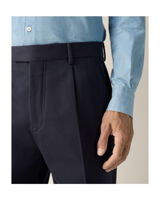 Zegna Blue Pleated Trousers for men