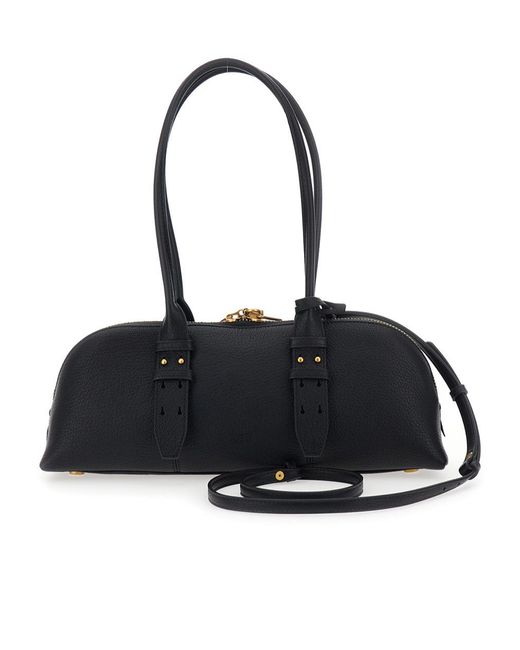 Pinko Black Shoulder Bag Bowling Horizontal Big