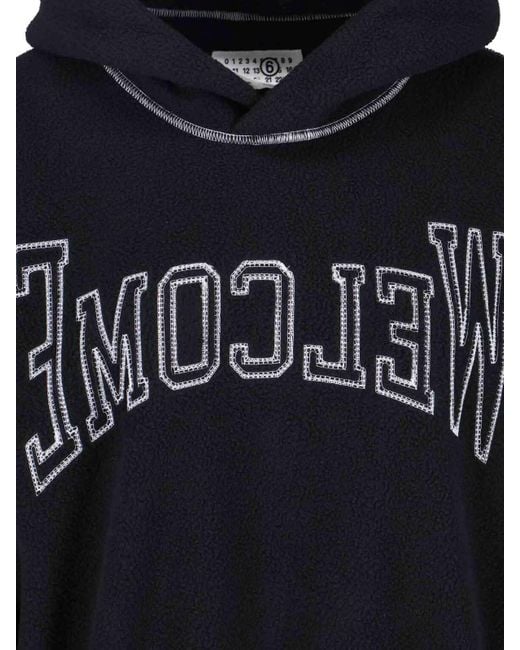MM6 by Maison Margiela Black Long-Sleeved Hoodie