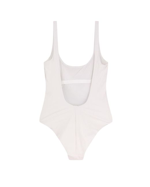Tory Burch White Lucky Duck Tank Swimsuit