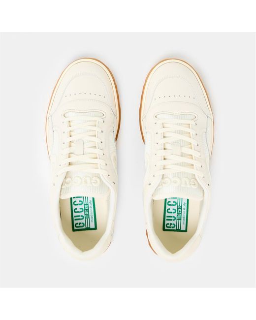Gucci White Mac80 Leather Sneakers
