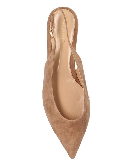 Gianvito Rossi Brown Robbie Pointed-Toe Ballerinas
