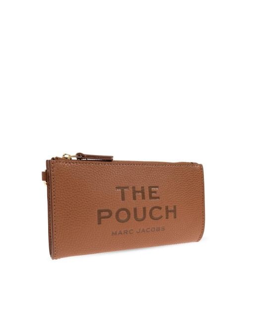 Marc Jacobs Brown The Logo Embossed Zipped Pouch