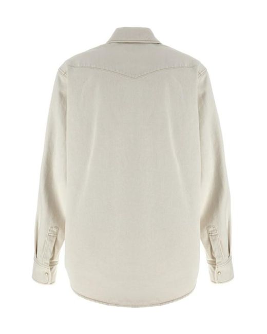 Bally White Long-Sleeved Denim Shirt