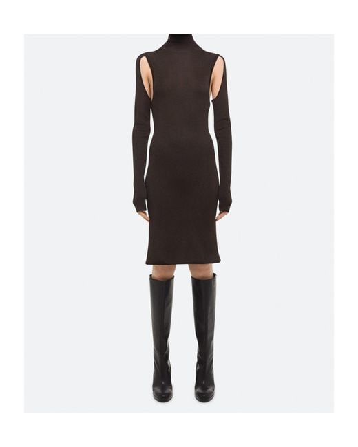Helmut Lang Black Air Turtleneck Dress