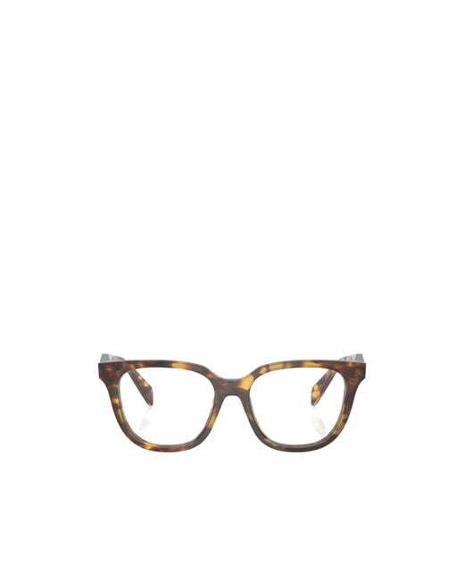 Prada White Eyewear Oval Frame Glasses