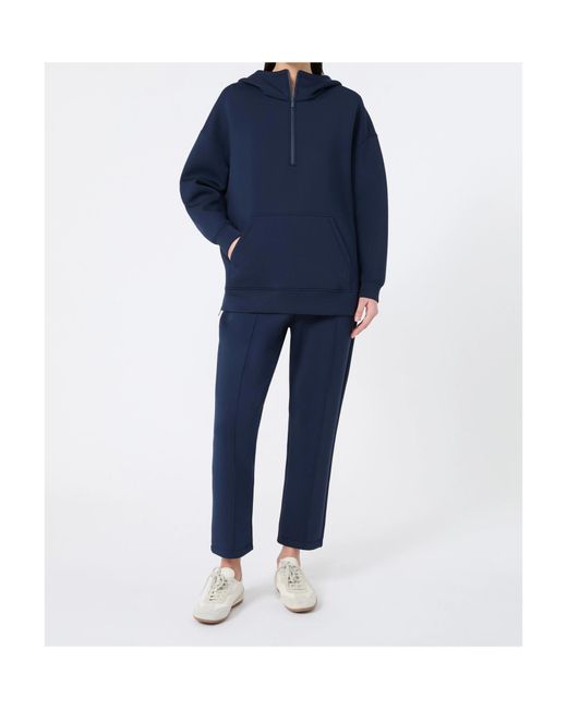 Weekend by Maxmara Blue Wdkradura High-Neck Half-Zip Hoodie