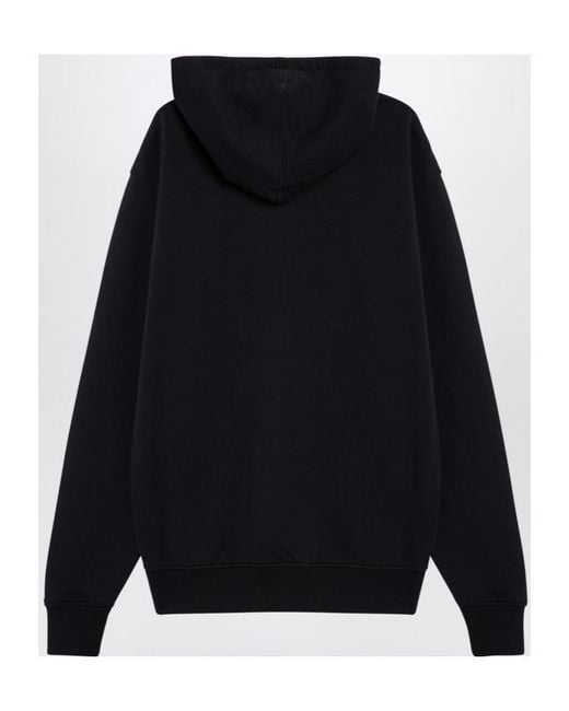 AMI Black Long-Sleeved Hooded Hoodie for men