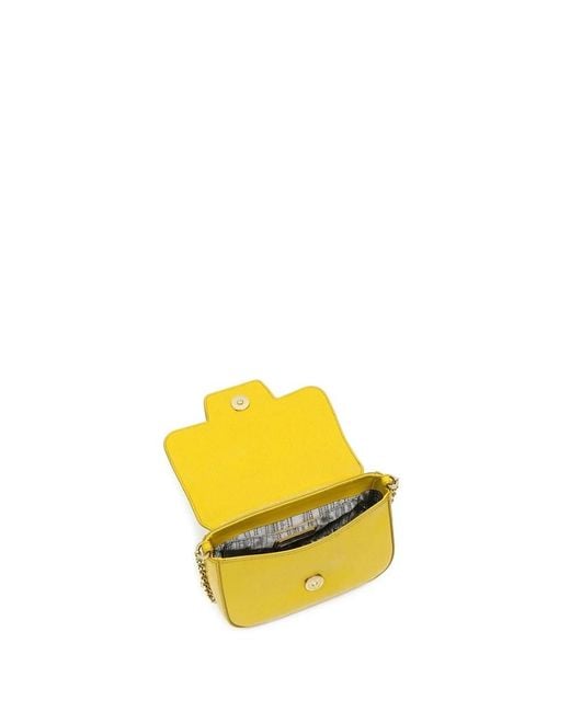 Ferragamo White Saffiano Chain Shoulder Bag