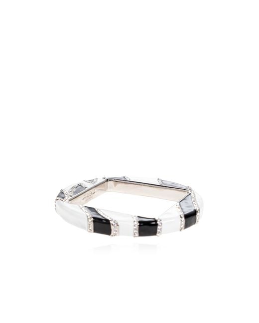 Jacquemus White Two-Toned Embellished Bracelet