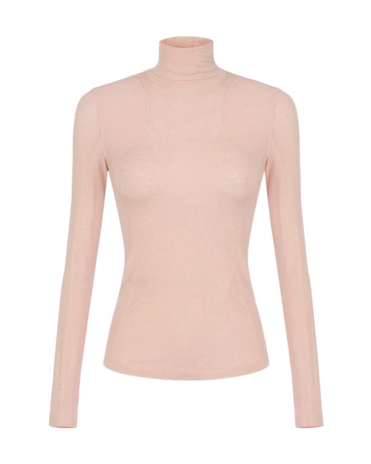 Elisabetta Franchi Pink Turtleneck Top