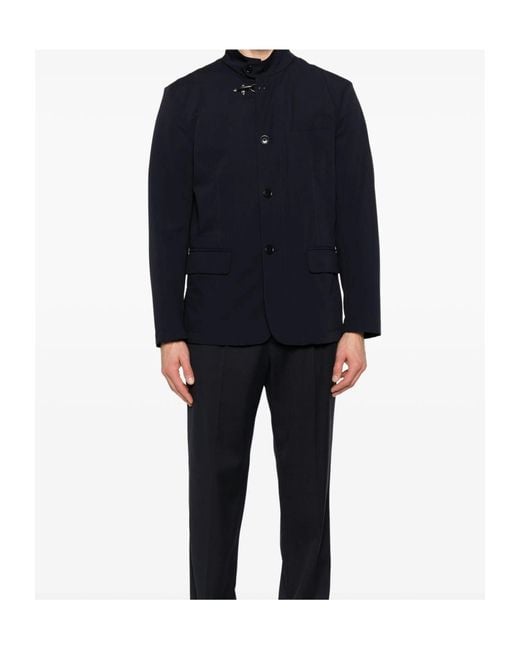 Fay Blue Hook Fastening Jacket for men