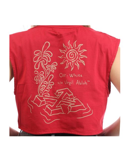 Off-White c/o Virgil Abloh Red Arrow Crop Top