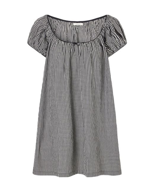 Doen Gray Julia Gingham Organic Cotton-Poplin Mini Dress