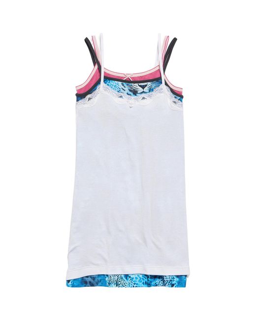 Balenciaga Blue Layered Mini Dress