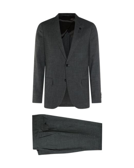 Lardini Black Slim Fit Suit for men