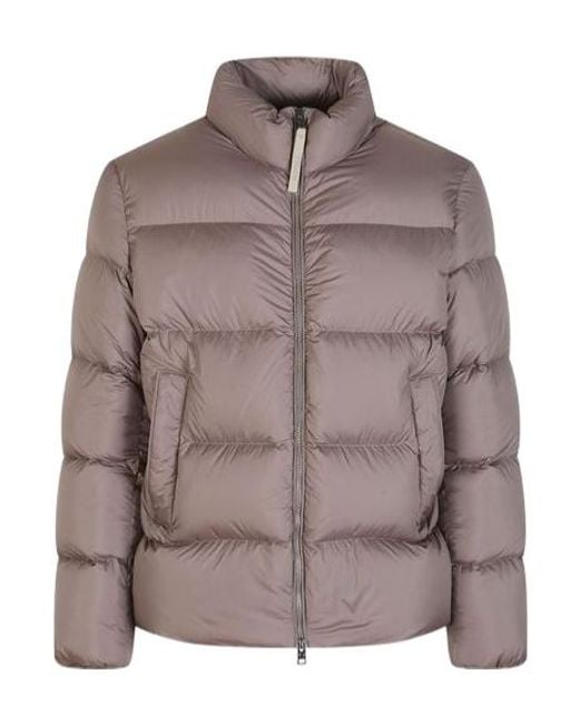 Woolrich Brown Zipped Quilted Jacket for men