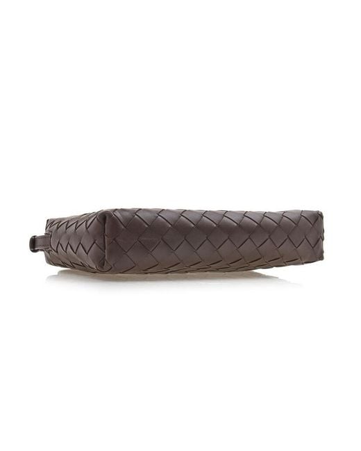 Bottega Veneta Gray Intrecciato Shoulder Bag