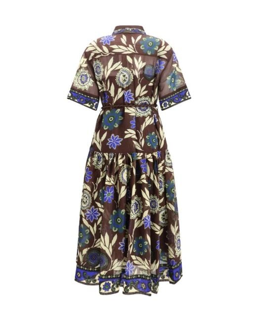 ALÉMAIS Brown Jasper Printed Shirt Dress