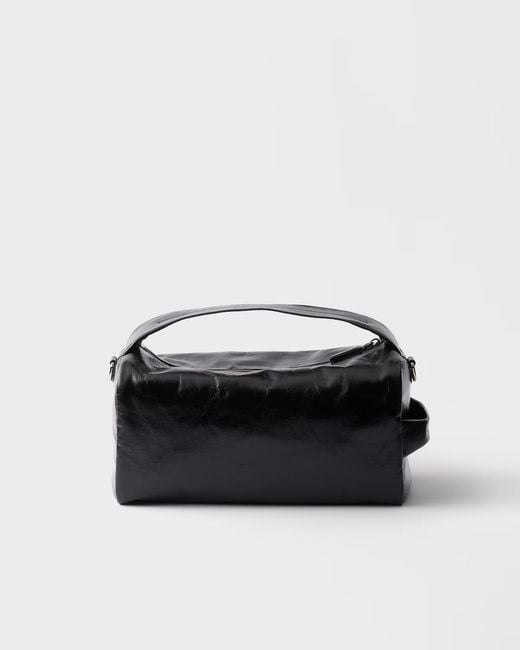 Prada Black Leather Shoulder Bag for men