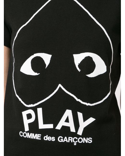 COMME DES GARÇONS PLAY Black Logo Print T-Shirt