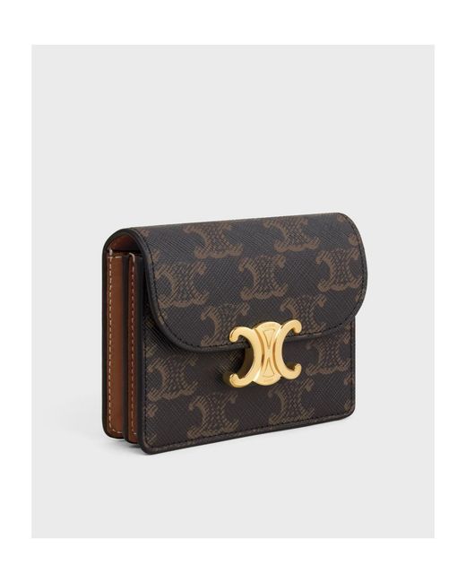 Céline Black Business Card Holder Triomphe
