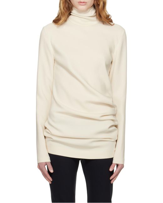 Totême Natural High-Neck Twist Blouse