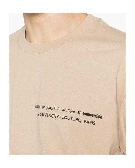 Givenchy Natural Logo-Print T-Shirt for men
