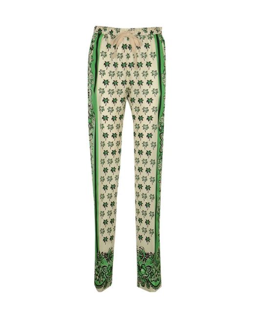 RED Valentino Green Graphic-Printed Drawstring Pants