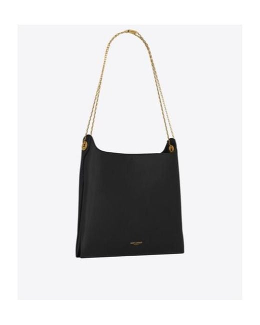 Saint Laurent White Liane Logo Printed Shoulder Bag