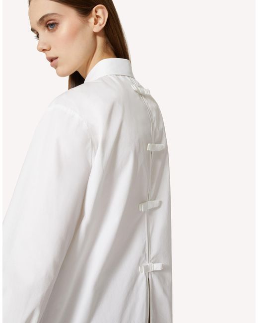 RED Valentino White Large Profile Poplin Shirt