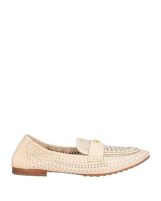 Tory Burch Natural Two-Tone Loafers