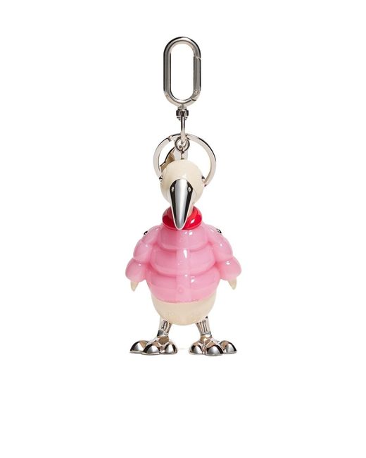 Moncler Pink Duck Keychain for men