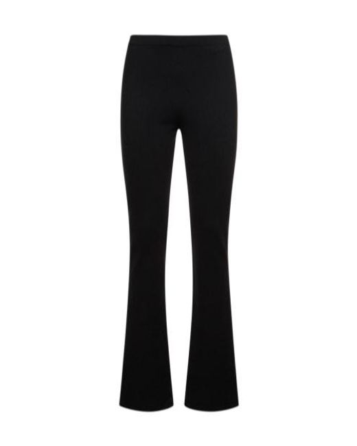 Magda Butrym Black Knitted Straight Casual Pants