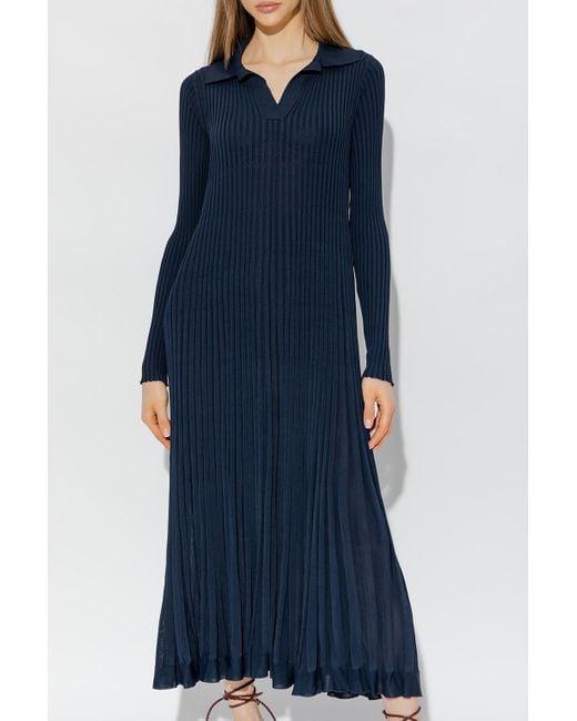 Bottega Veneta Blue Pleated Dress