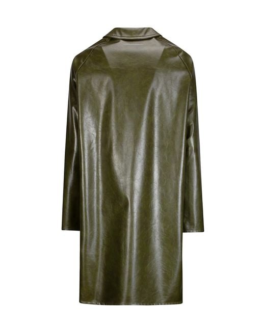 MM6 by Maison Margiela Green Single-Breasted Long-Sleeved Coat