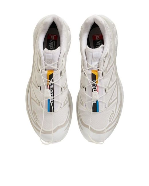Salomon Lab White Xt-6 Low-Cut Casual Sneakers