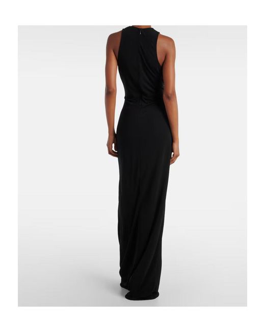 Christopher Esber Black Duo Bezel Quartz Jersey Maxi Dress