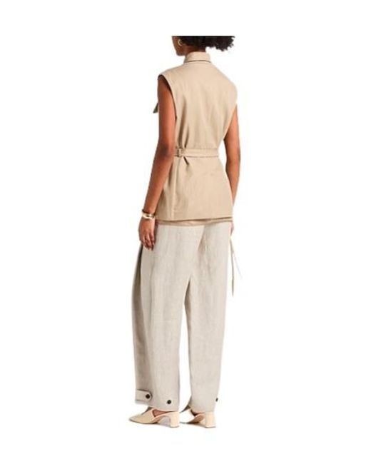Brunello Cucinelli Natural Minimal Solid Waistcoat