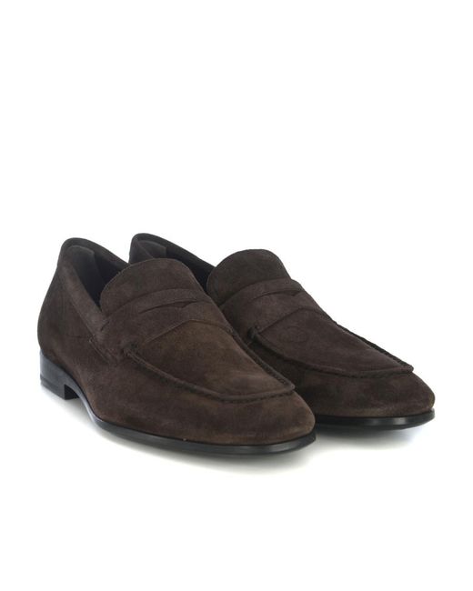 Tod's Gray T Monogram Classic Loafers for men