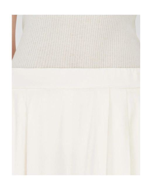 Fabiana Filippi White Pleated Wide-Leg Trousers