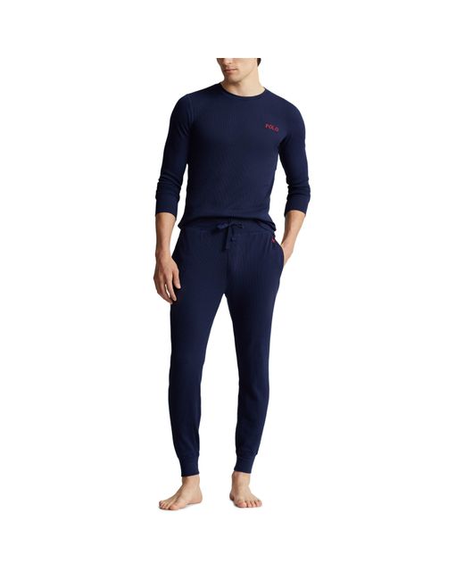 Polo Ralph Lauren Blue Quilted Jogger Pants for men