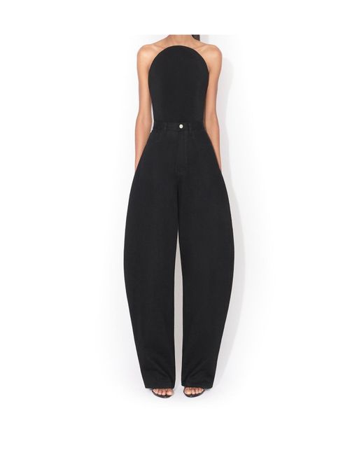 Alaïa Black Alaïa Curved Soft Jersey Bodysuit